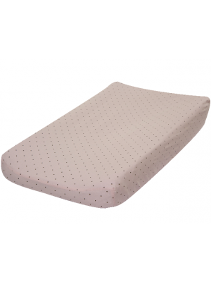 Pink/Brown Go Mama Go Designs 718122810574 Go Mama Go Pink with Chocolate Polka Dots Changing Pad Cover 